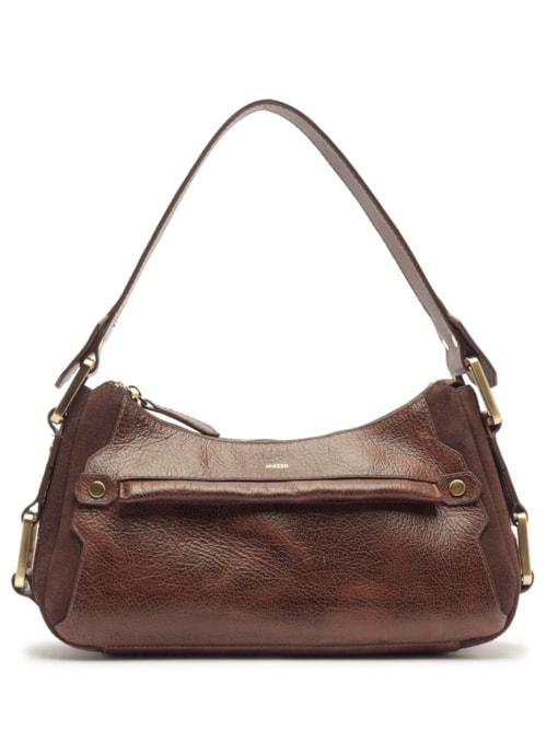 Bolsa Feminina Tiracolo Couro Gretha Média - Marrom