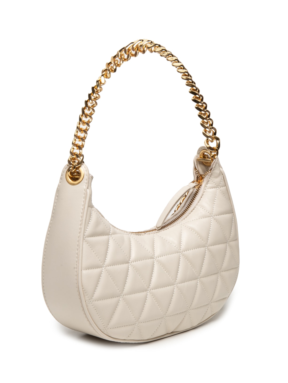 Bolsa Feminina Tiracolo Couro Matelassê Branco Schutz