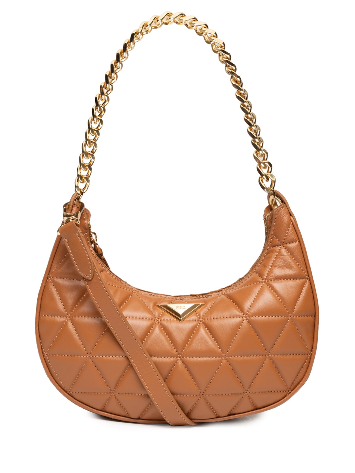 Bolsa Feminina Tiracolo Couro Matelassê Marrom Schutz