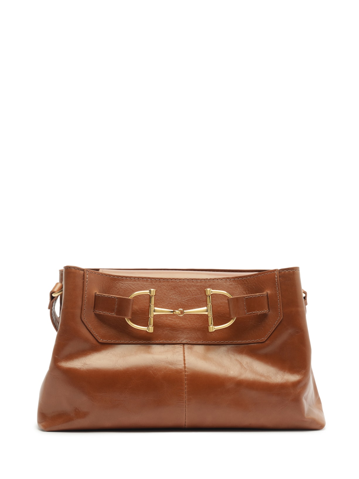 Bolsa Feminina Tiracolo Couro Média Bridão Marrom Arezzo