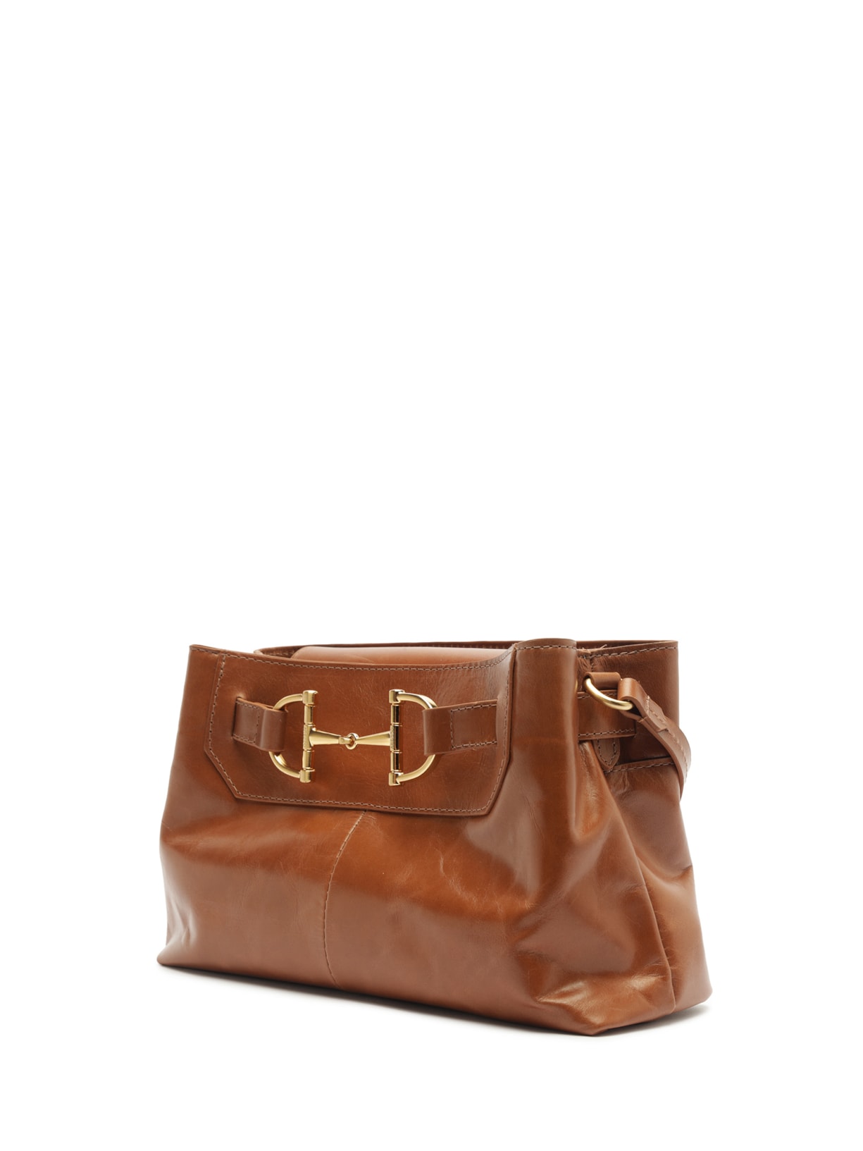 Bolsa Feminina Tiracolo Couro Média Bridão Marrom Arezzo