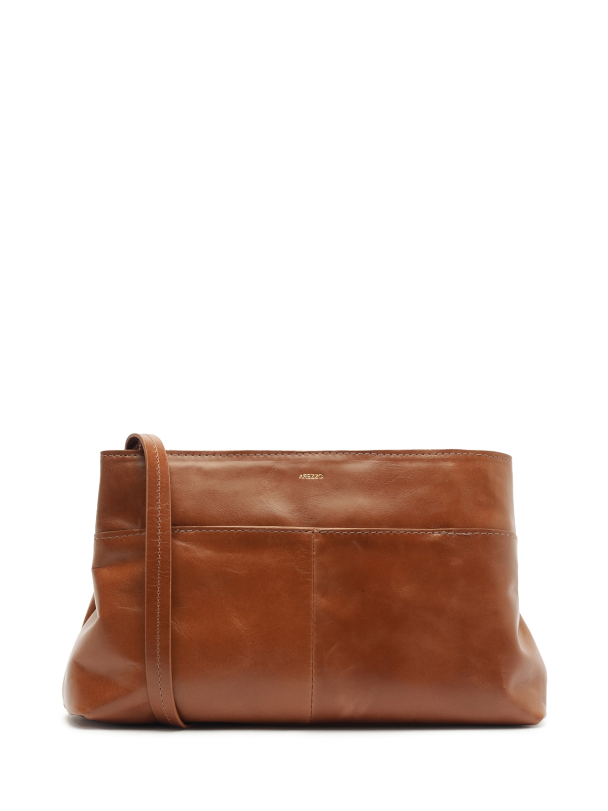 Bolsa Feminina Tiracolo Couro Média Bridão Marrom Arezzo