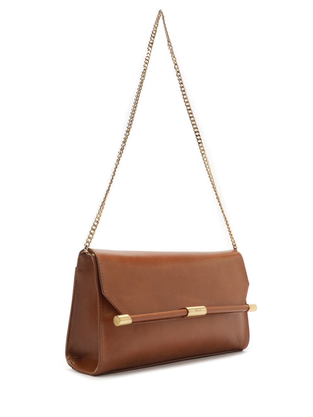 Bolsa Feminina Tiracolo Couro Média Corrente Metais Marrom Arezzo