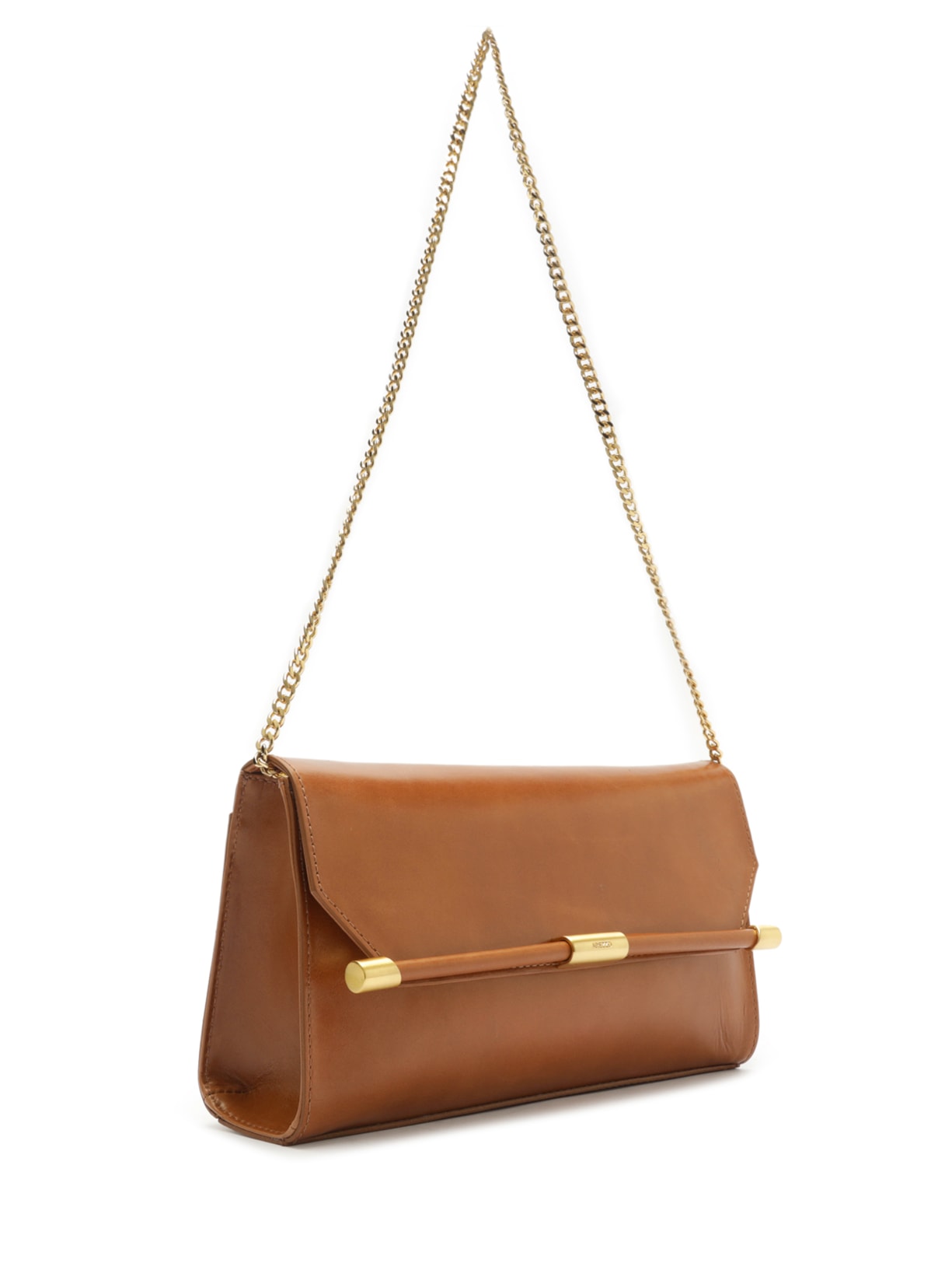 Bolsa Feminina Tiracolo Couro Média Corrente Metais Marrom Arezzo