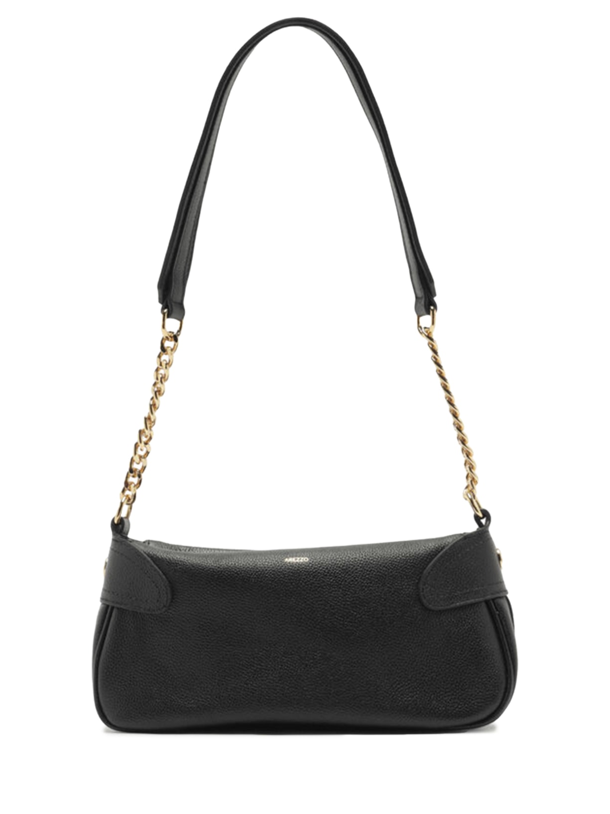 Bolsa Feminina Tiracolo Couro Média Corrente - Preto