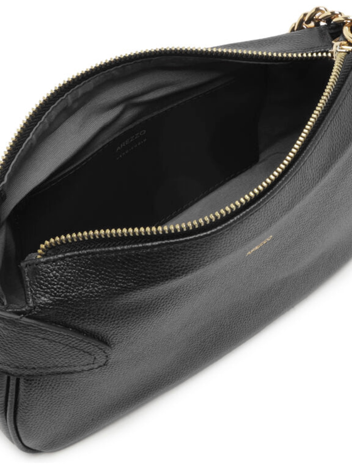 Bolsa Feminina Tiracolo Couro Média Corrente Preto Arezzo