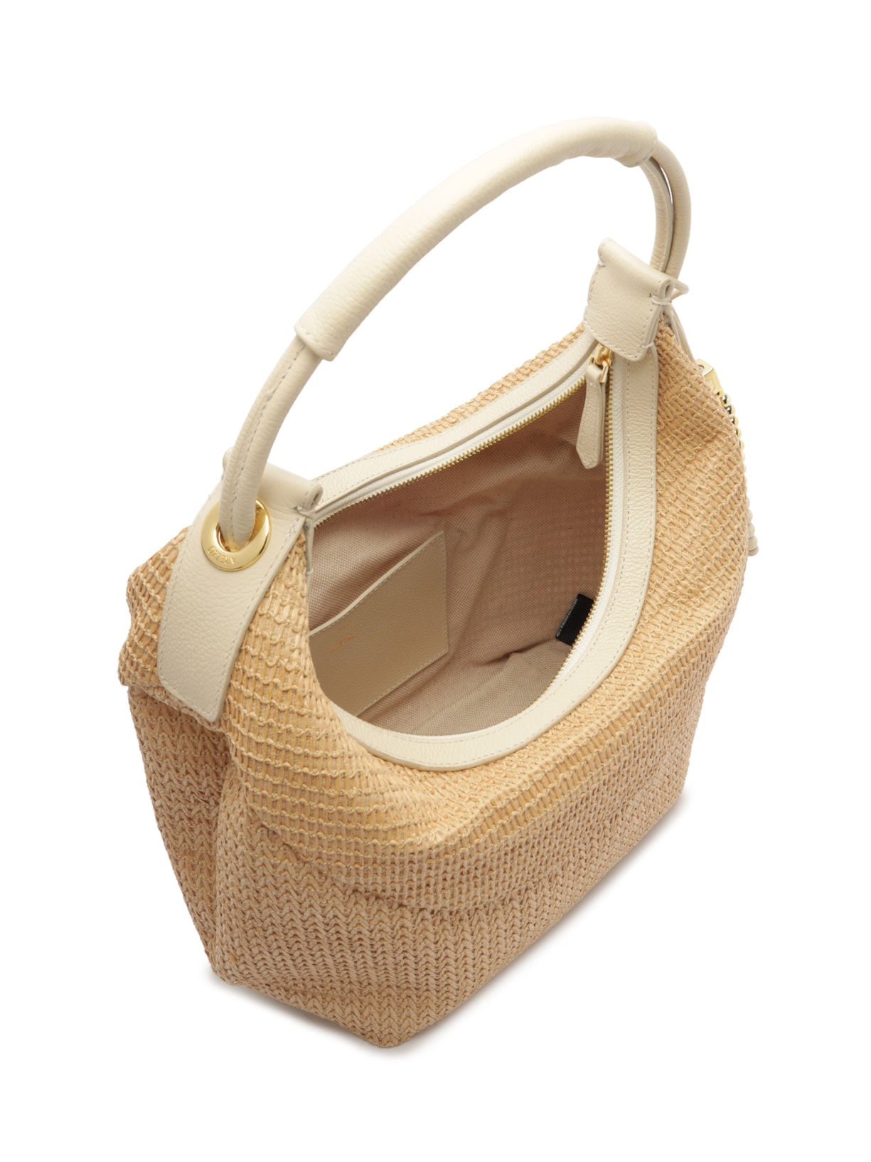 Bolsa Feminina Tiracolo Couro Média Dobrável Bege Arezzo + Isla