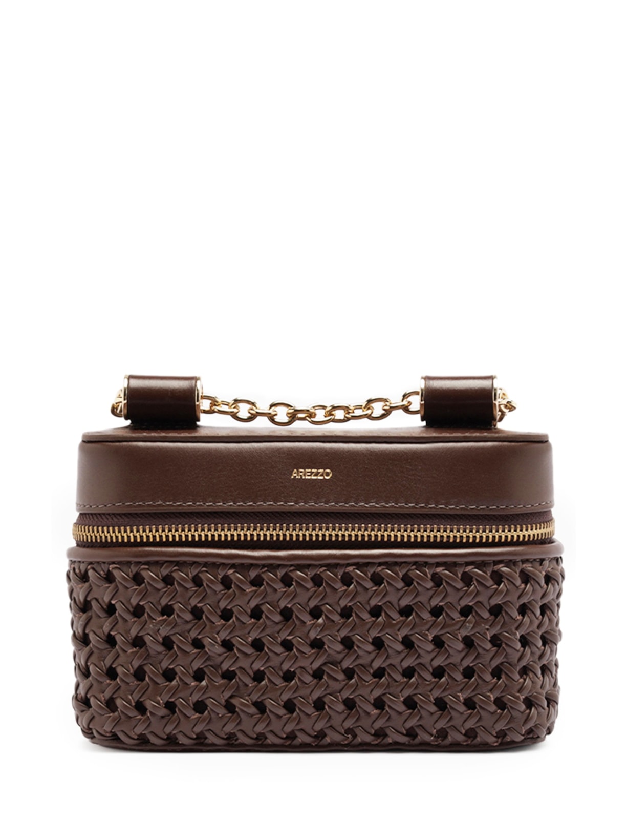 Bolsa Feminina Tiracolo Couro Média Marrom Arezzo