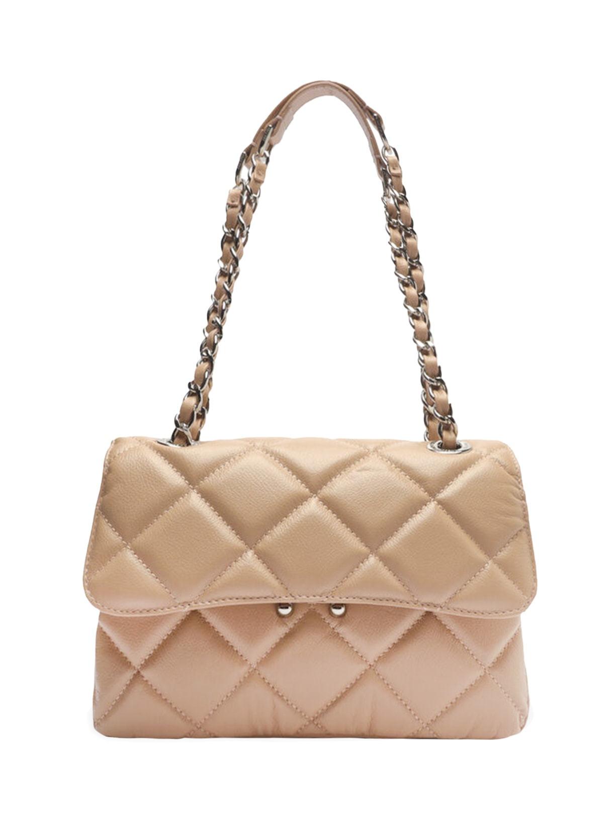 Bolsa Feminina Tiracolo Couro Mizz Média - Bege