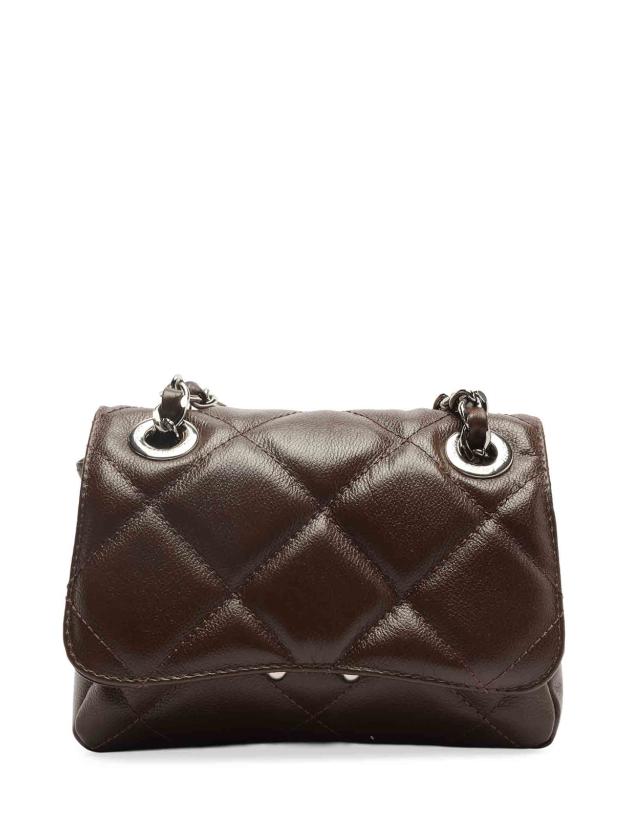 Bolsa Feminina Tiracolo Couro Mizz Pequena Marrom Arezzo