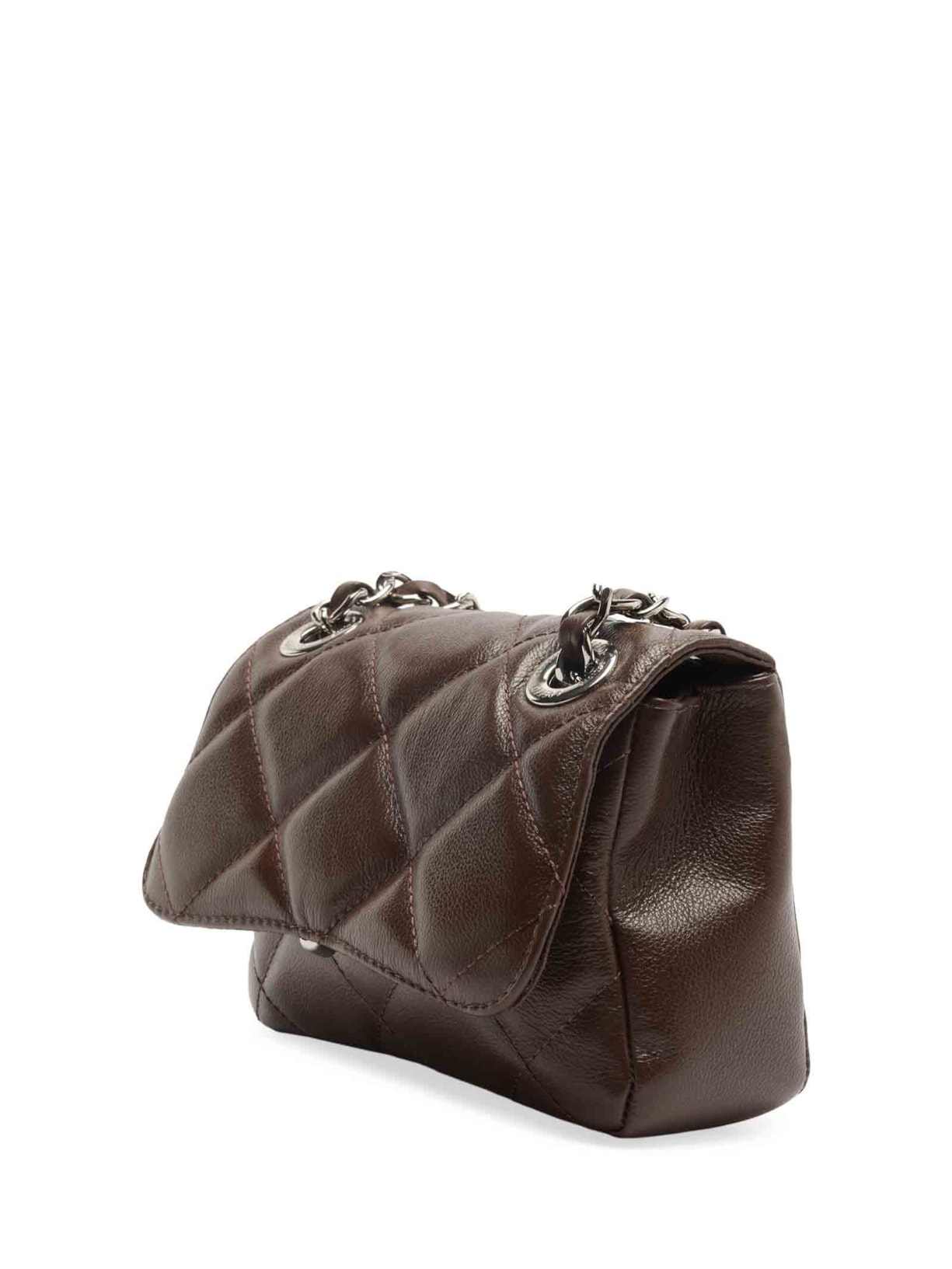 Bolsa Feminina Tiracolo Couro Mizz Pequena Marrom Arezzo