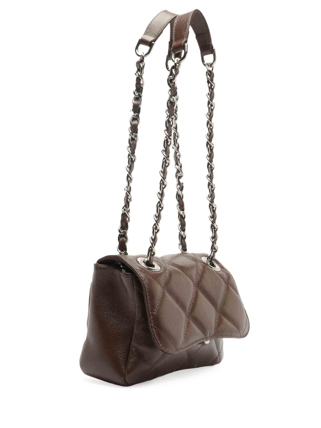 Bolsa Feminina Tiracolo Couro Mizz Pequena Marrom Arezzo