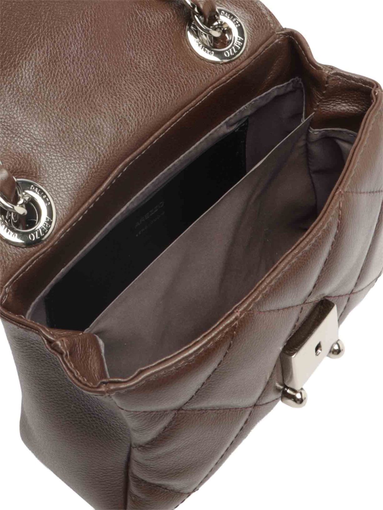Bolsa Feminina Tiracolo Couro Mizz Pequena Marrom Arezzo