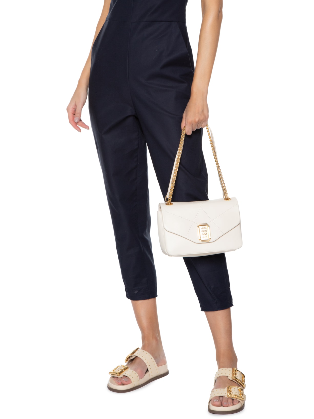 Bolsa Feminina Tiracolo Couro Off White Schutz