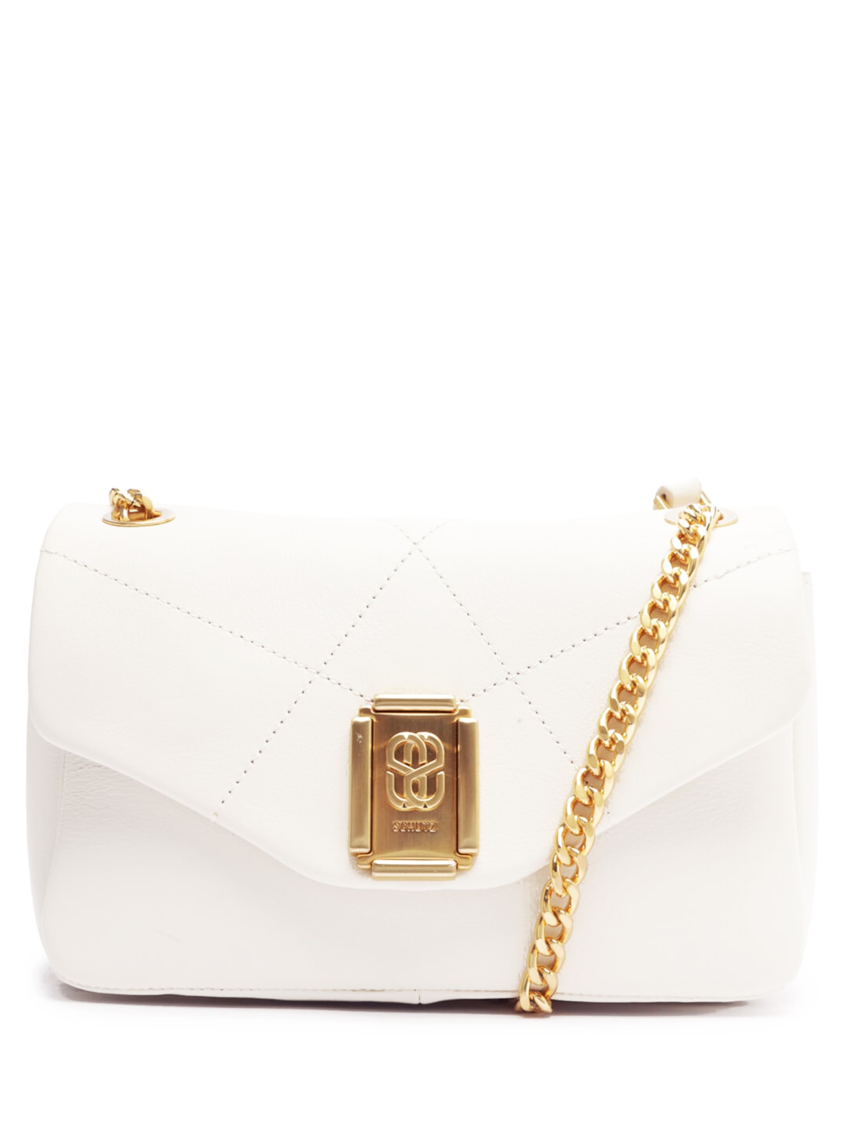 Bolsa Feminina Tiracolo Couro Off White Schutz