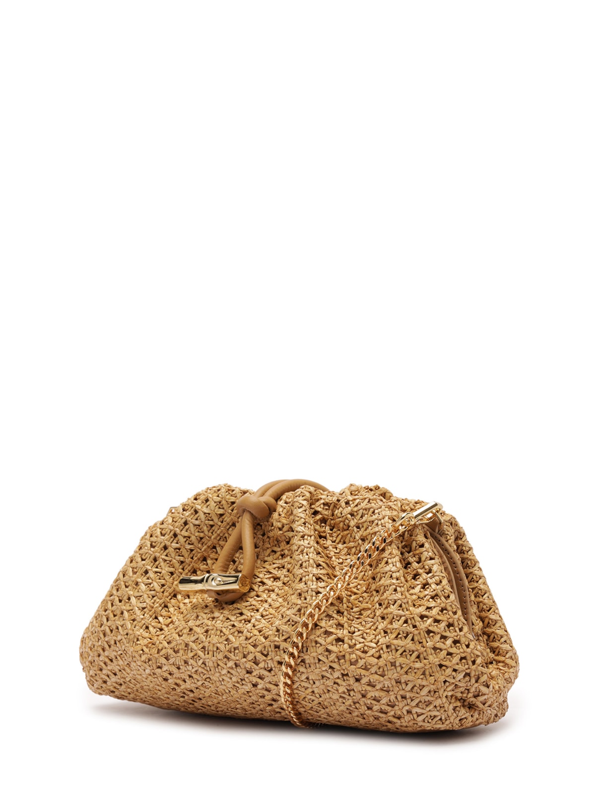 Bolsa Feminina Tiracolo Couro Palha Isla Média Bege Arezzo + Isla