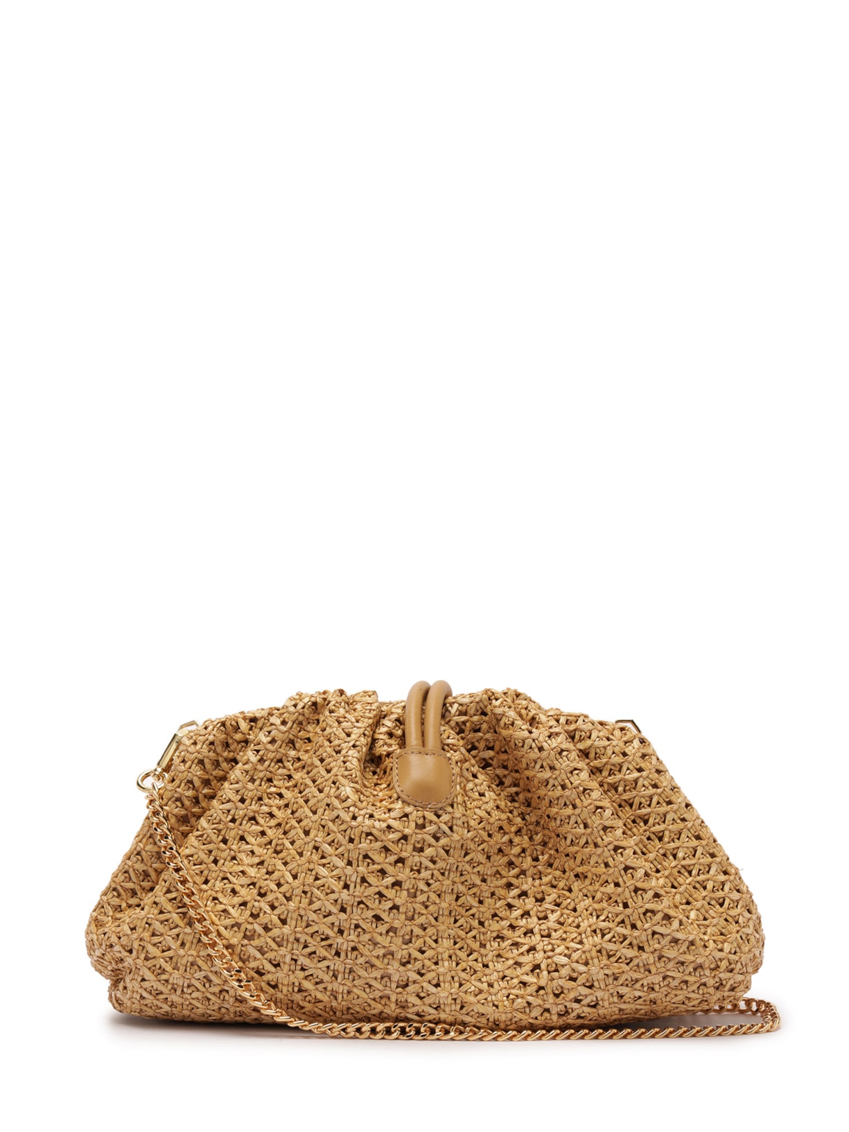 Bolsa Feminina Tiracolo Couro Palha Isla Média Bege Arezzo + Isla