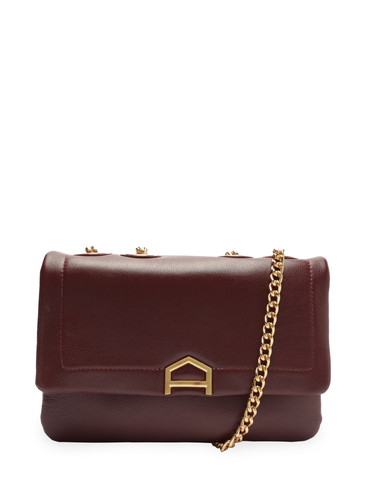 Bolsa Feminina Tiracolo Couro Pequena Alça Robusta - Vermelho