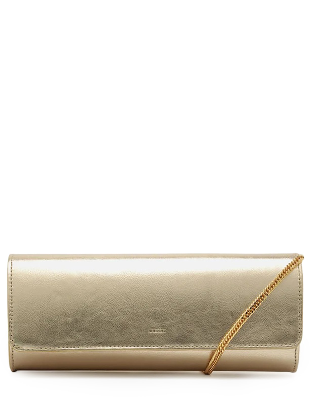 Bolsa Feminina Tiracolo Couro Pequena Alongada - Dourado