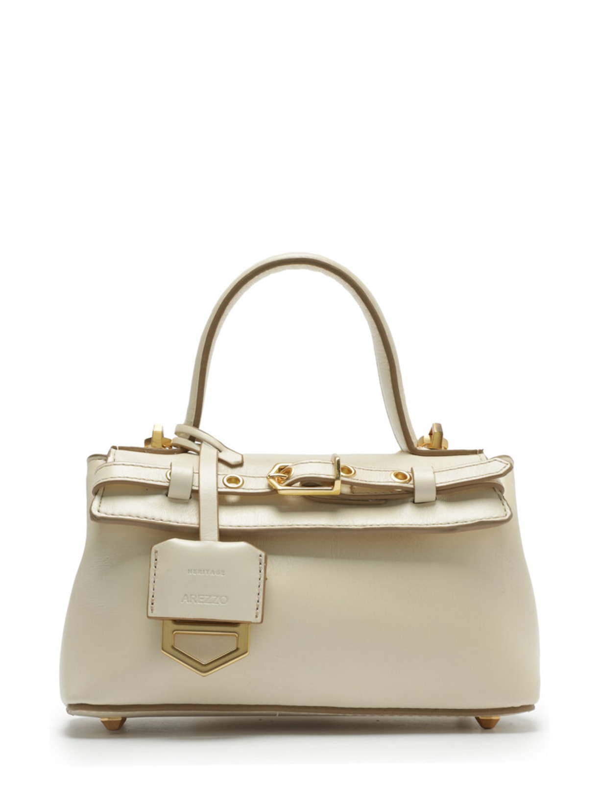 Bolsa Feminina Tiracolo Couro Pequena Bag Charm Victória - Off White