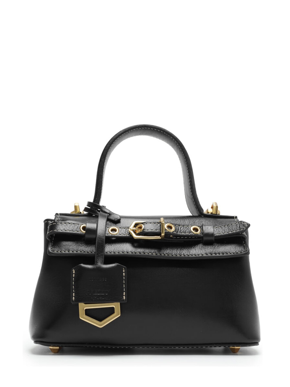 Bolsa Feminina Tiracolo Couro Pequena Bag Charm Victória - Preto