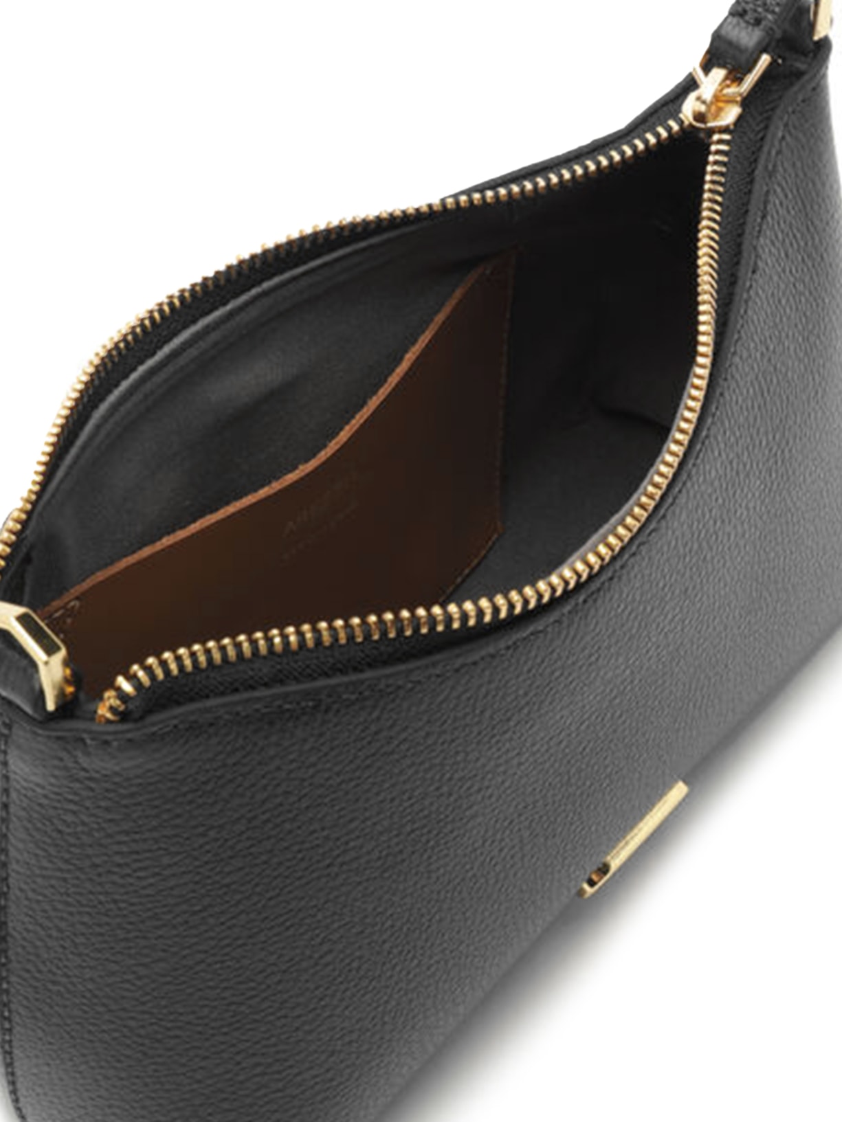 Bolsa Feminina Tiracolo Couro Pequena Corrente Preto Arezzo
