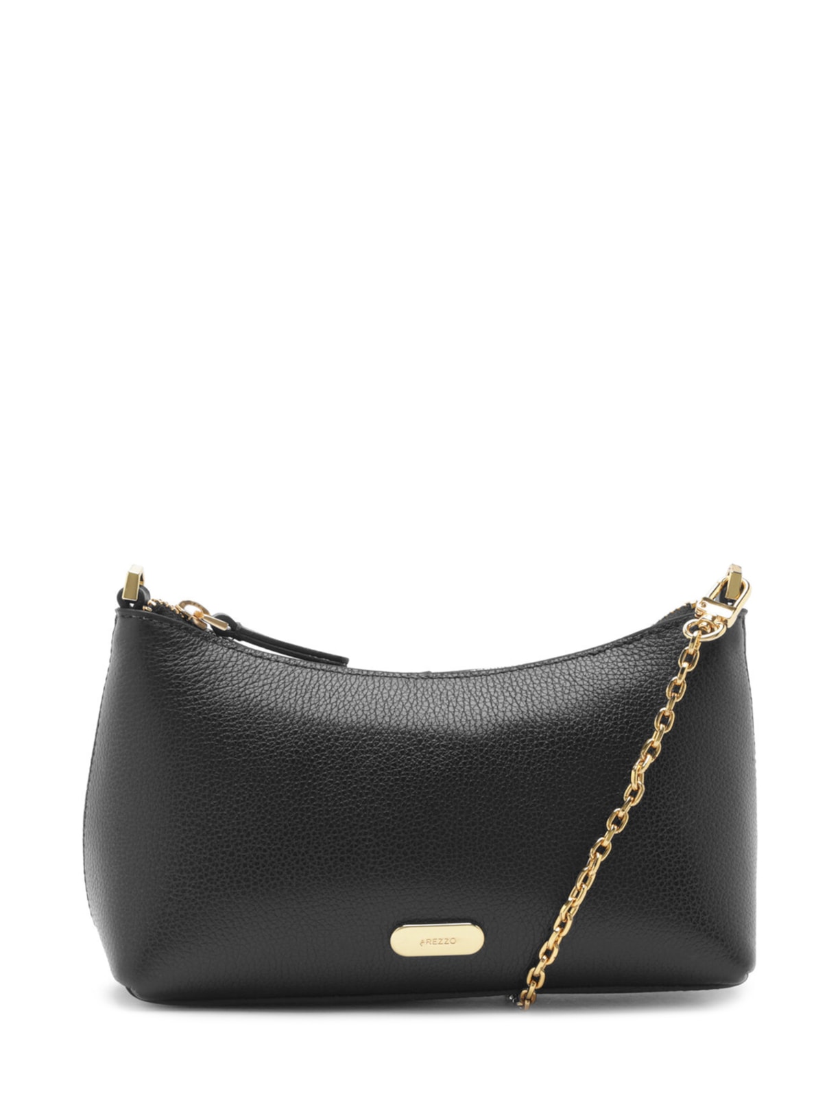 Bolsa Feminina Tiracolo Couro Pequena Corrente - Preto