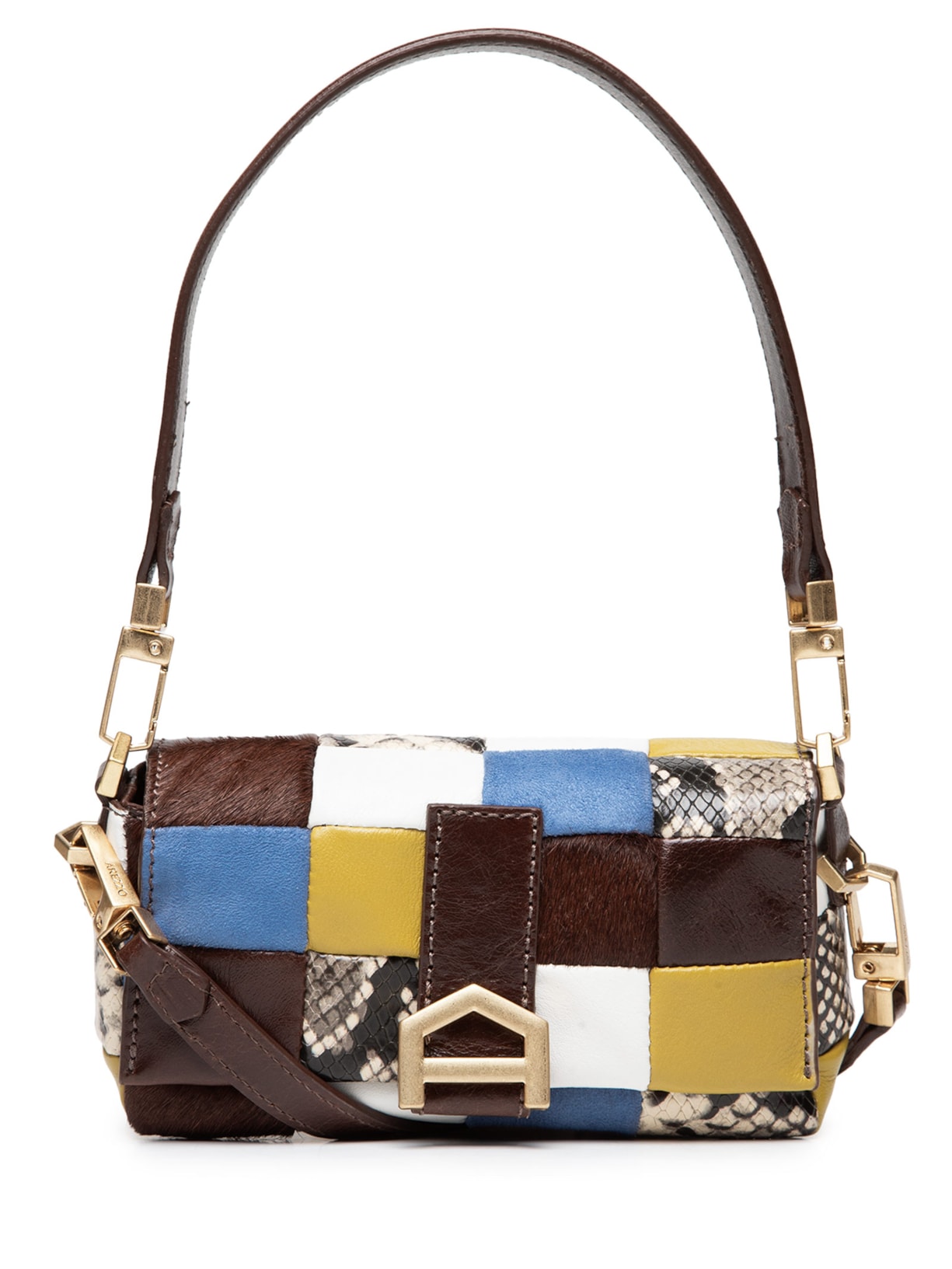 Bolsa Feminina Tiracolo Couro Pequena Marrom Arezzo