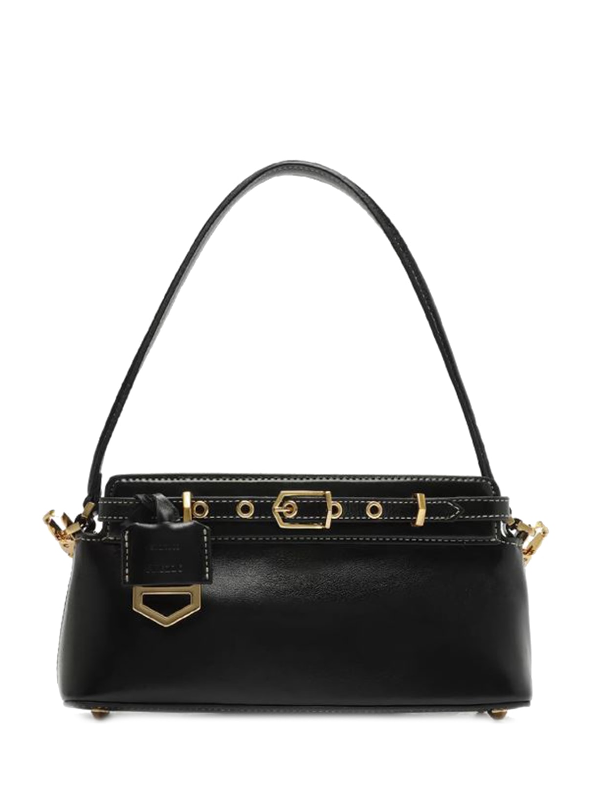 Bolsa Feminina Tiracolo Couro Pequena Victória - Preto