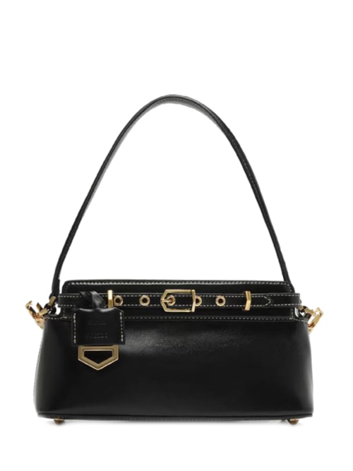 Bolsa Feminina Tiracolo Couro Pequena Victória - Preto