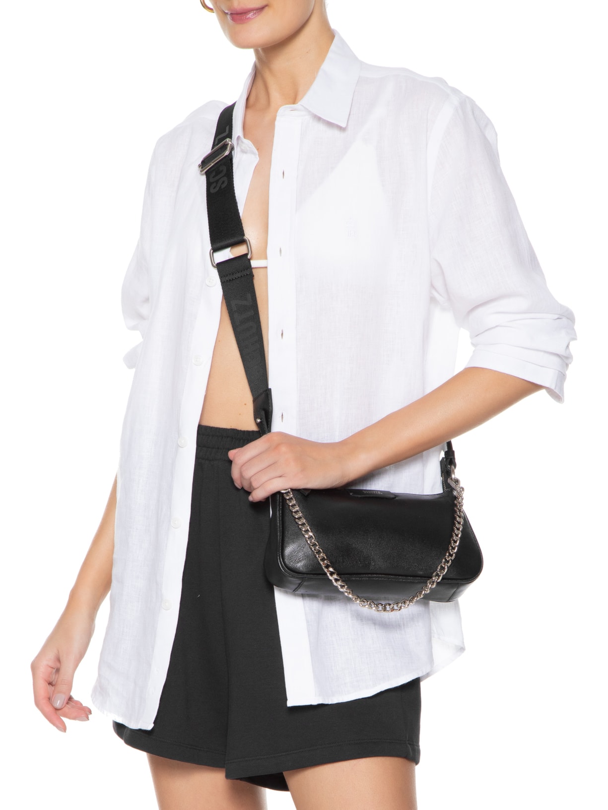 Bolsa Feminina Tiracolo Couro Preto Schutz