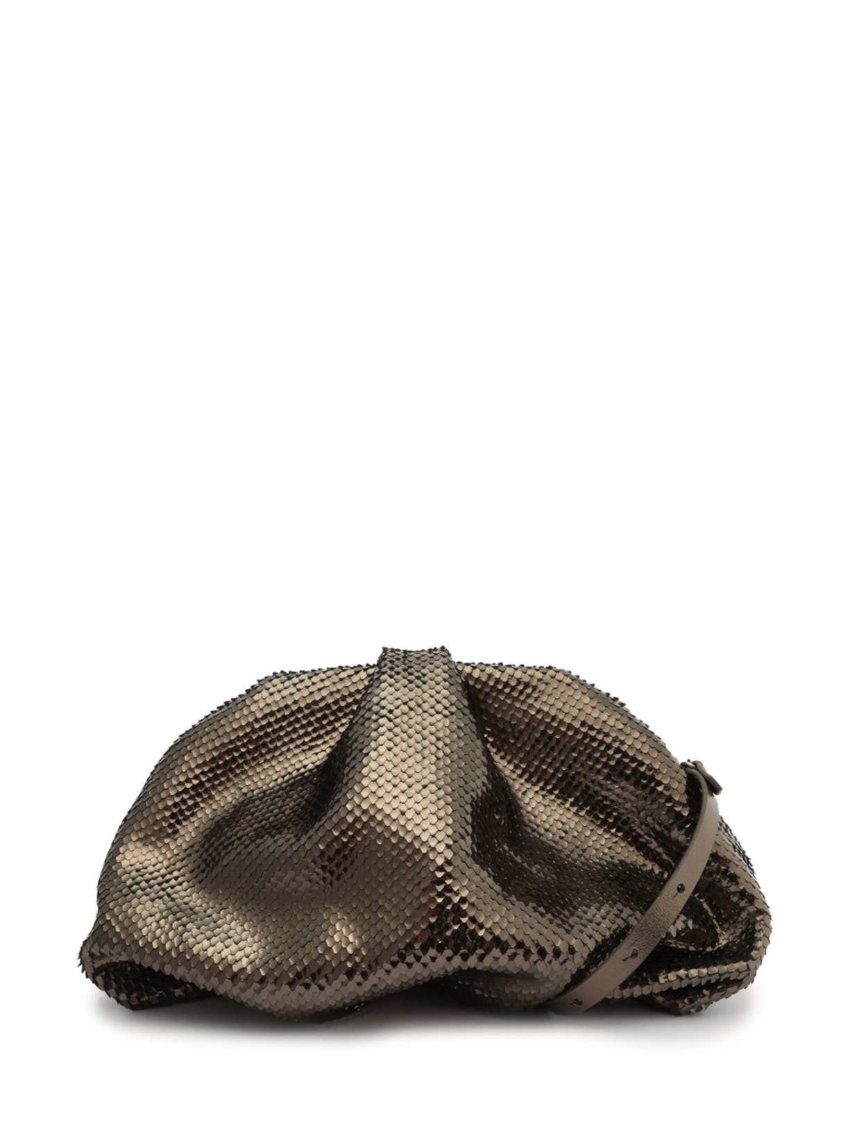 Bolsa Feminina Tiracolo Couro Snake - Cinza