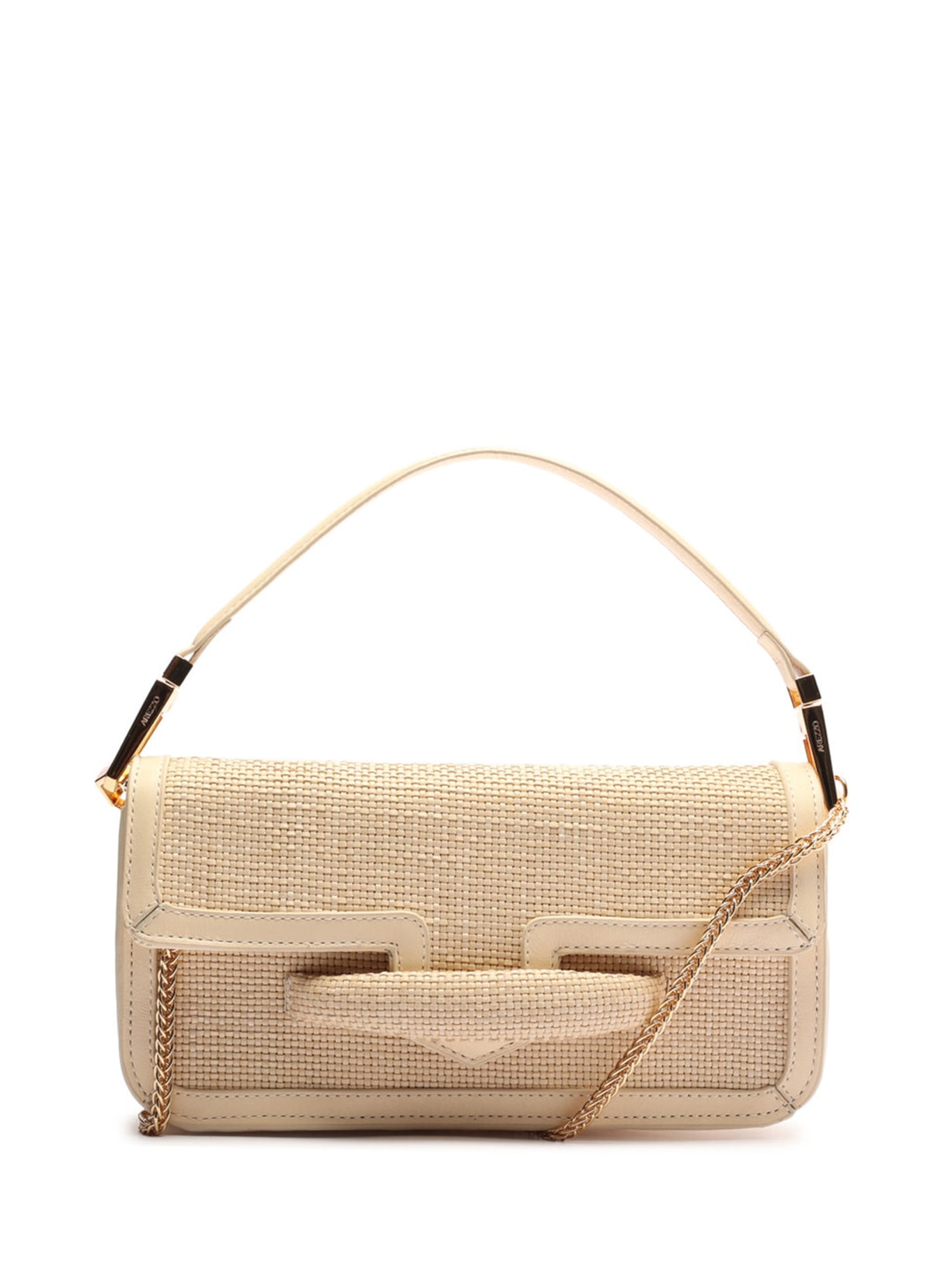 Bolsa Feminina Tiracolo Couro Textura Média - Bege