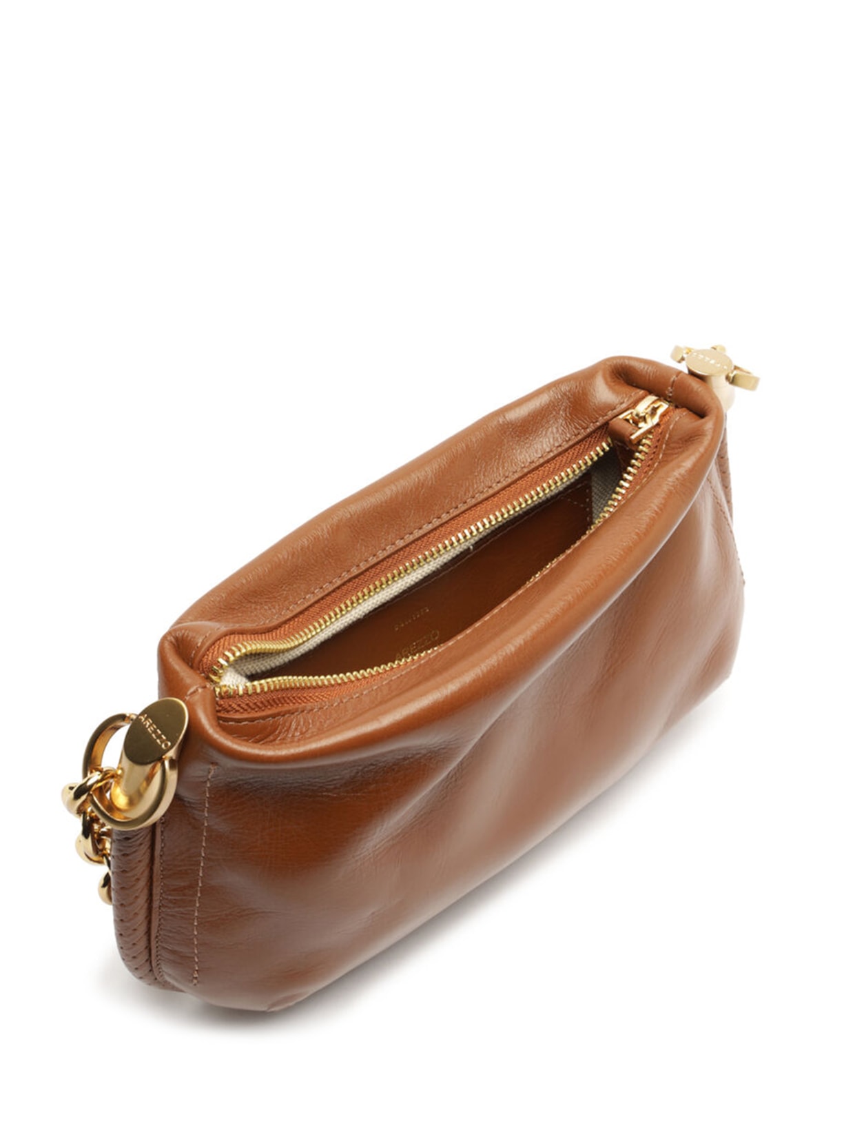 Bolsa Feminina Tiracolo Couro Worn Média Marrom Arezzo
