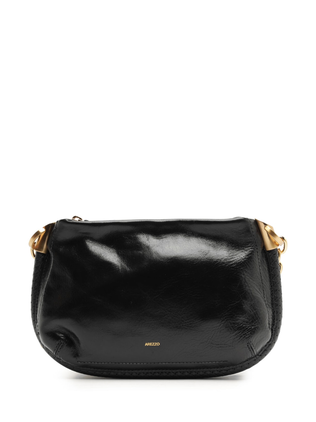 Bolsa Feminina Tiracolo Couro Worn Média Preto Arezzo