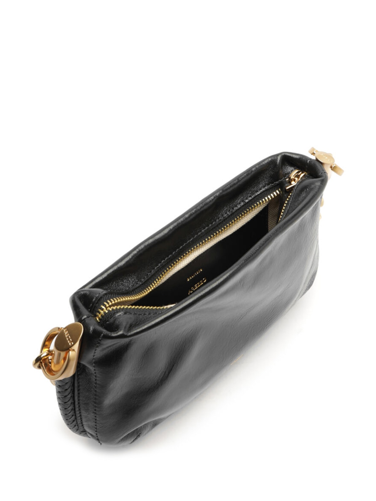 Bolsa Feminina Tiracolo Couro Worn Média Preto Arezzo