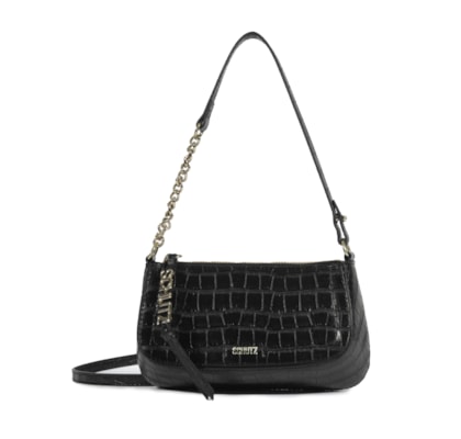 Bolsa Feminina Tiracolo Croco - Preto