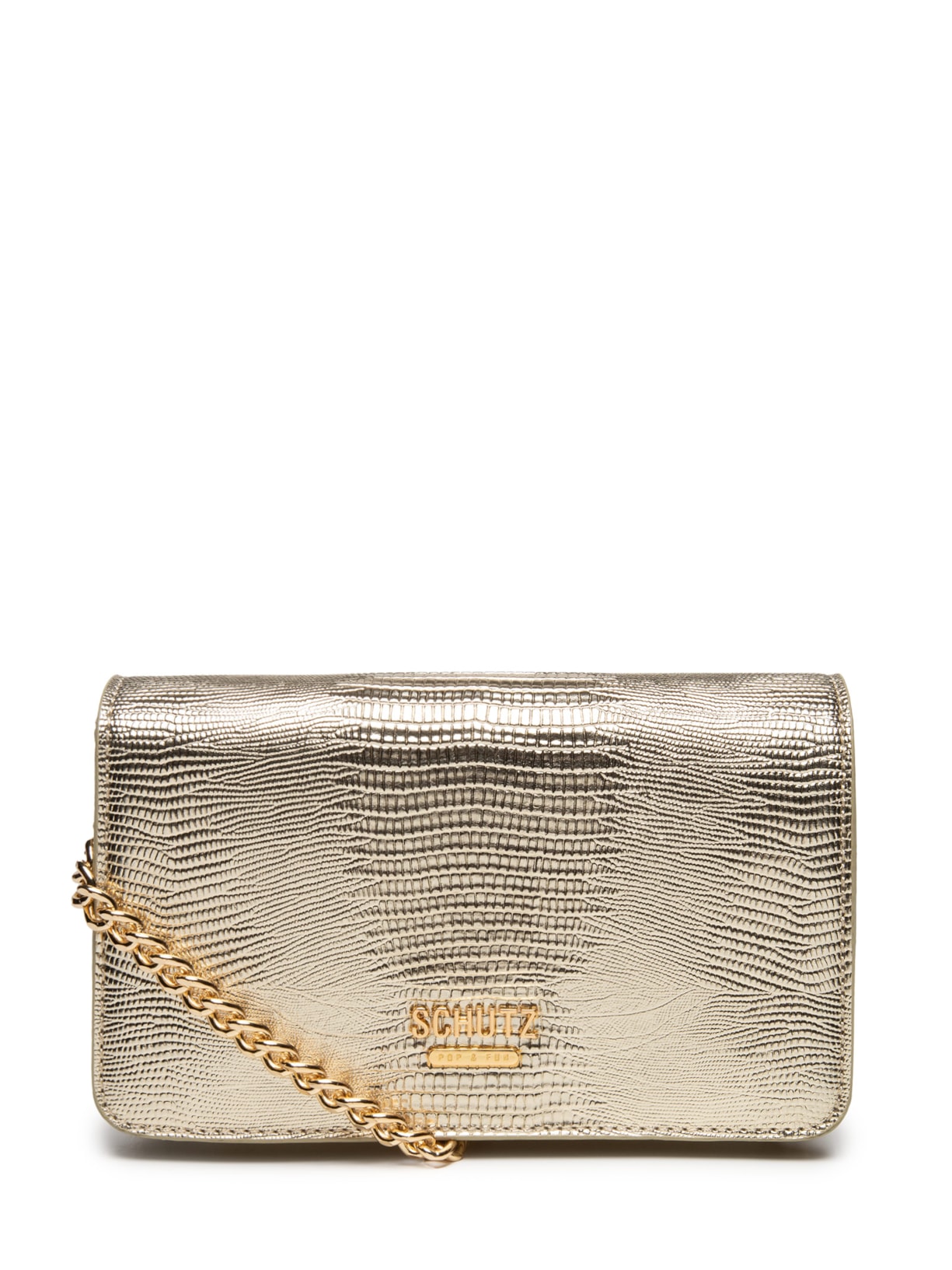 Bolsa Feminina Tiracolo Crossbody Sophia Pequena Dourado Schutz