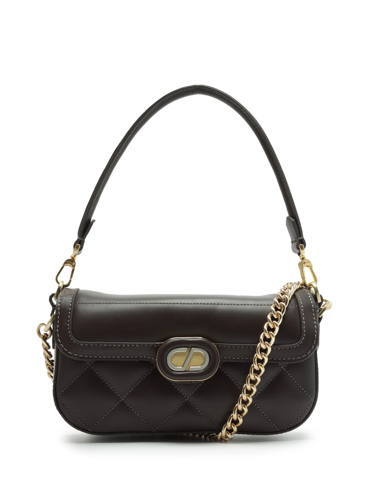 Bolsa Feminina Tiracolo Dazzle Couro Matelassê - Marrom