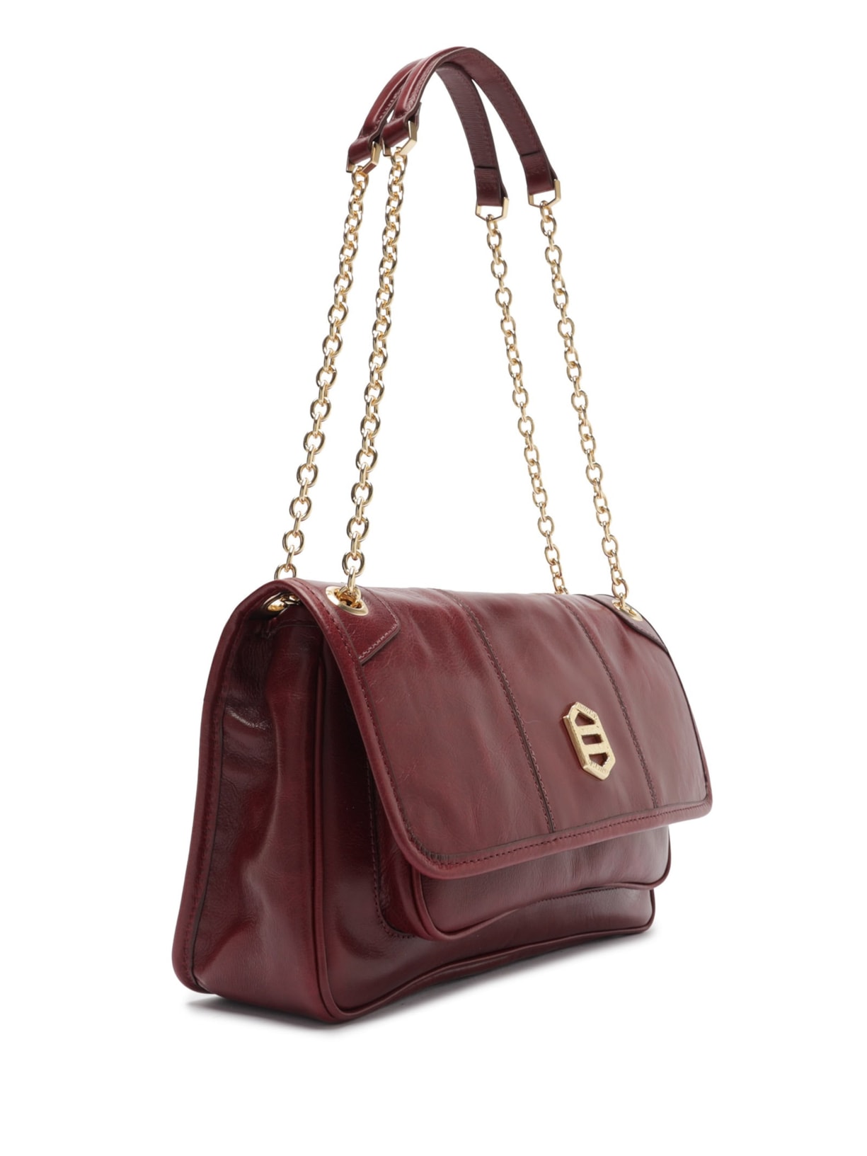 Bolsa Feminina Tiracolo de Couro Média Alça Corrente – Vermelho Arezzo