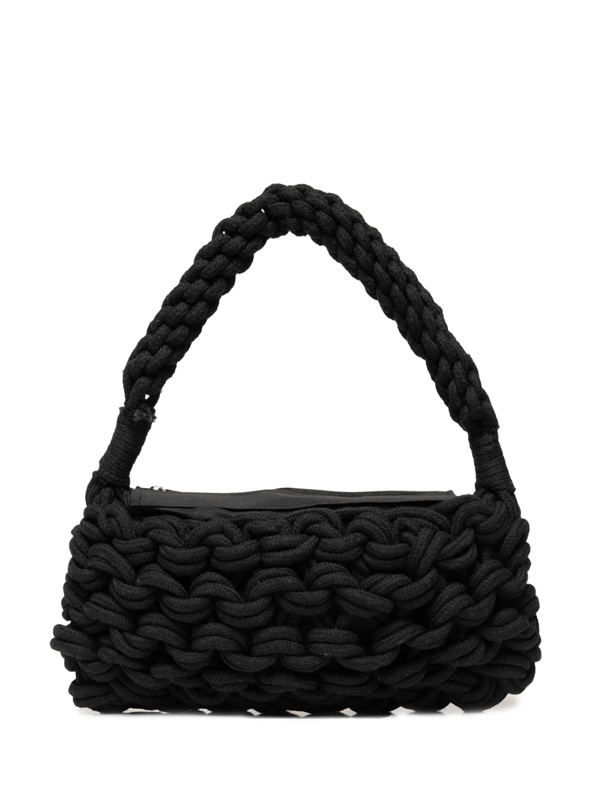 Bolsa Feminina Tiracolo de Croche - Preto