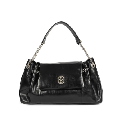 Bolsa Feminina Tiracolo Elodie Media Couro - Preto