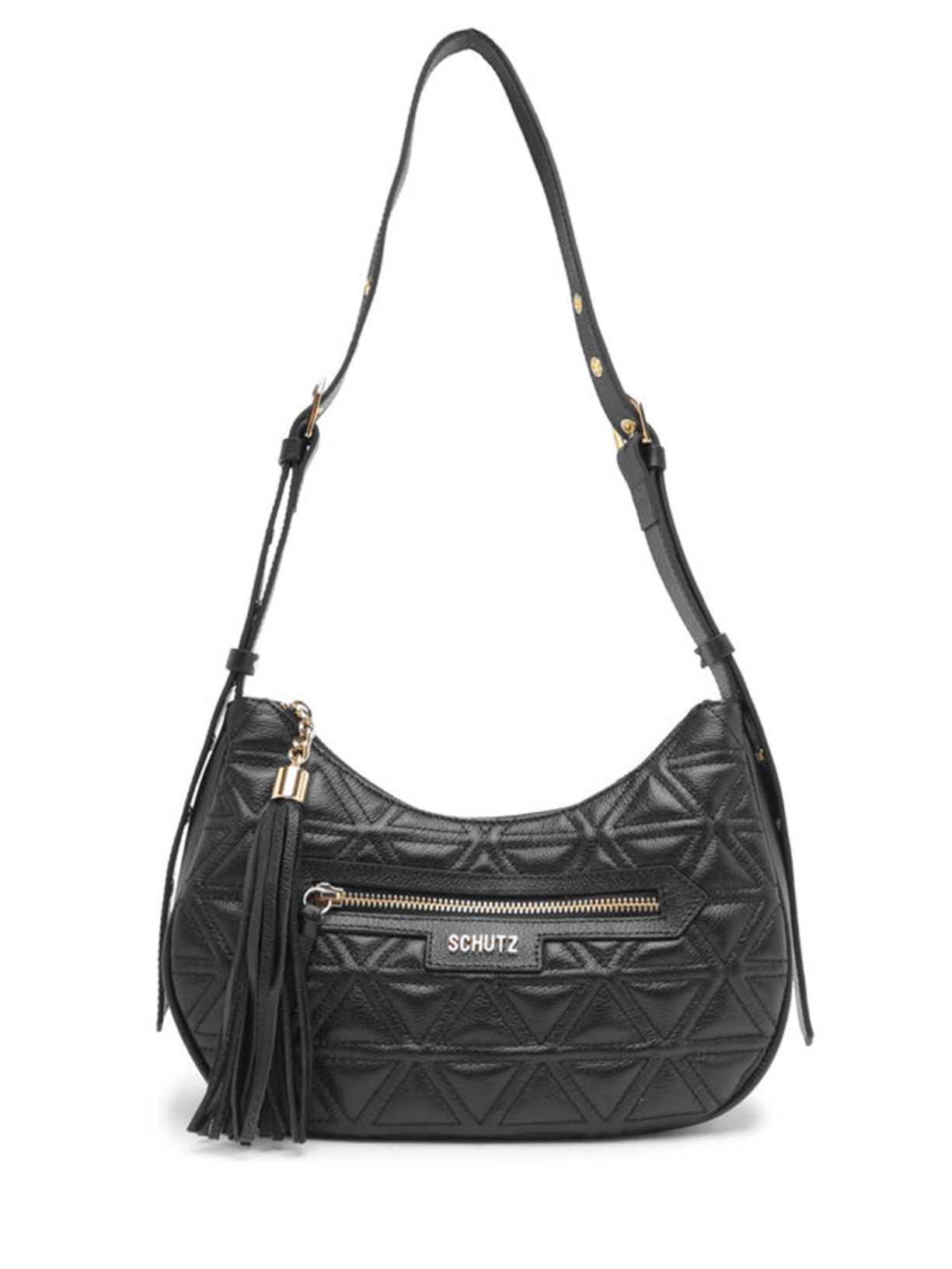 Bolsa Feminina Tiracolo Floater Couro Texturizado - Preto