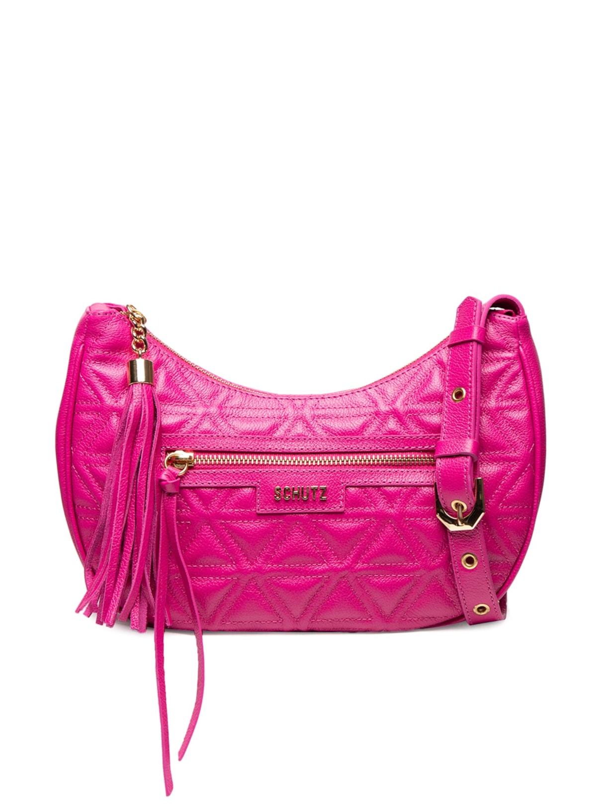 Bolsa Feminina Tiracolo Floater Couro Texturizado - Rosa
