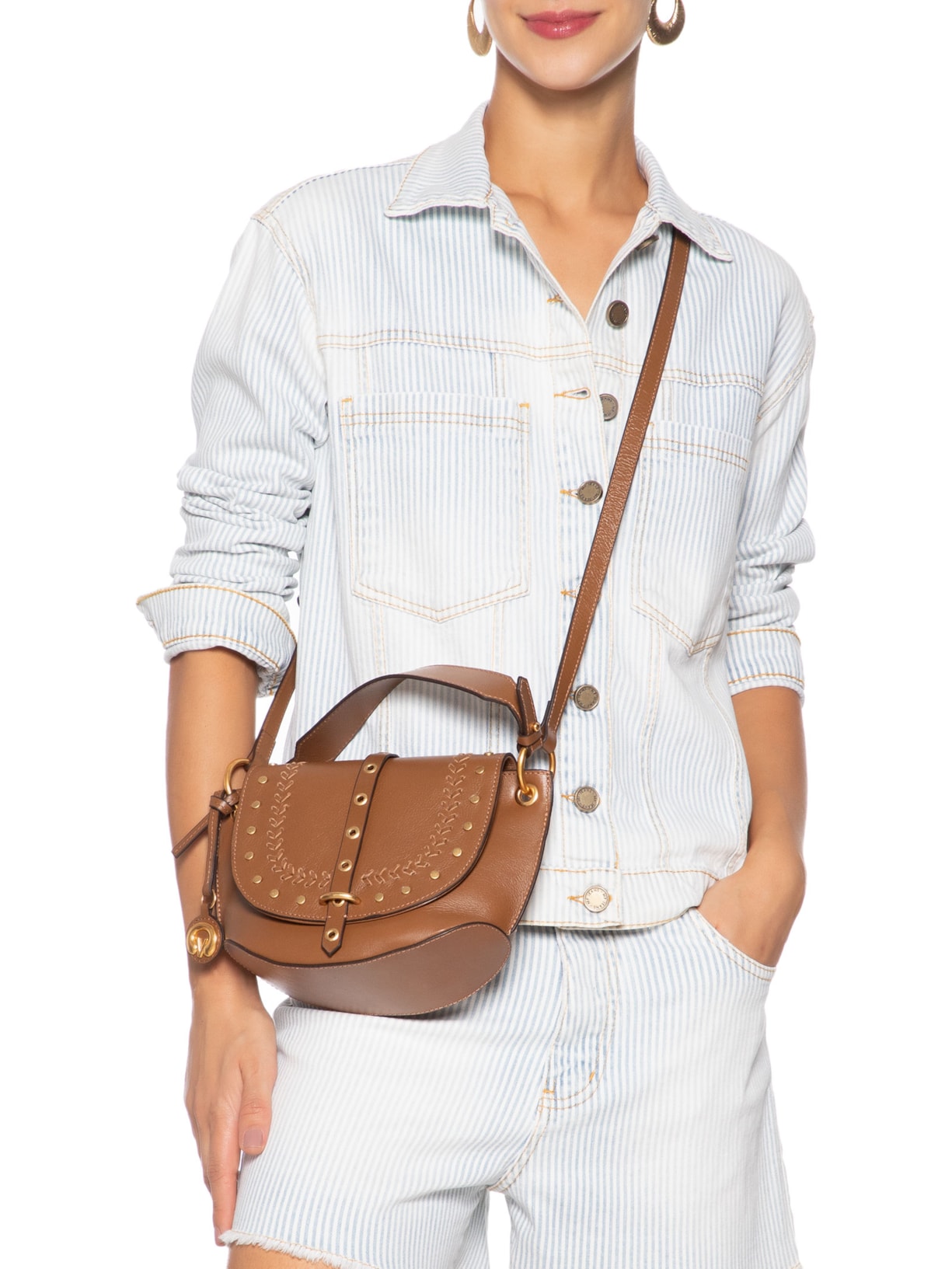 Bolsa Feminina Tiracolo Gaya Pequena Caramelo Marrom Vicenza