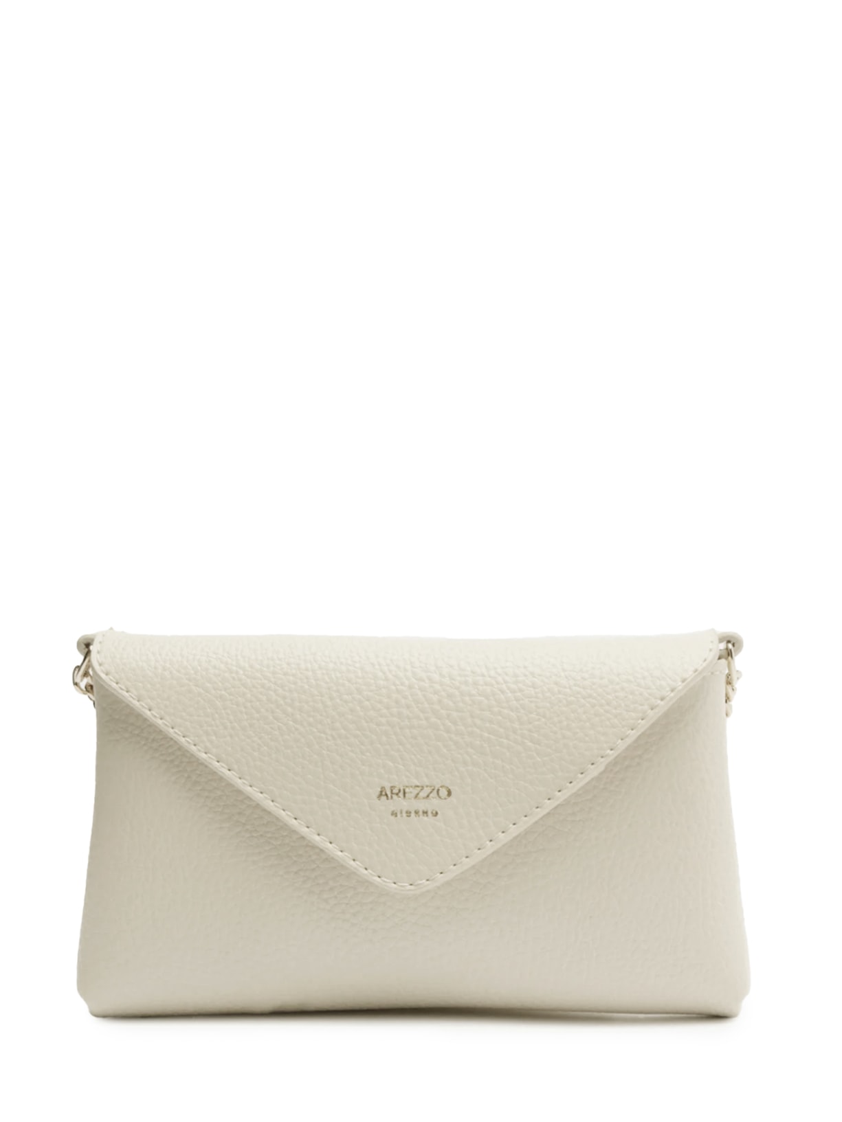 Bolsa Feminina Tiracolo Giorno Pequena Envelope Branco Arezzo