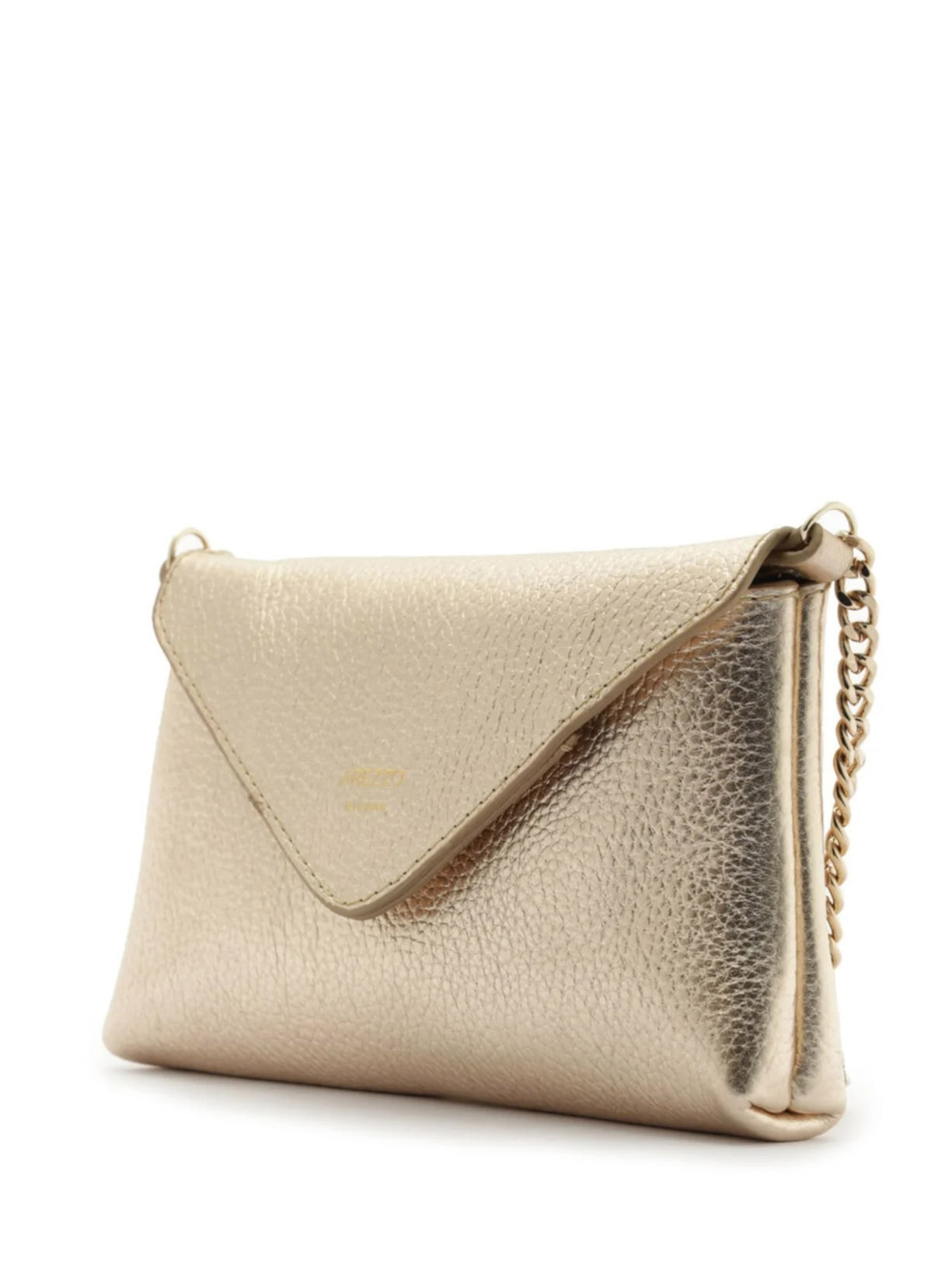 Bolsa Feminina Tiracolo Giorno Pequena Envelope Dourado Arezzo