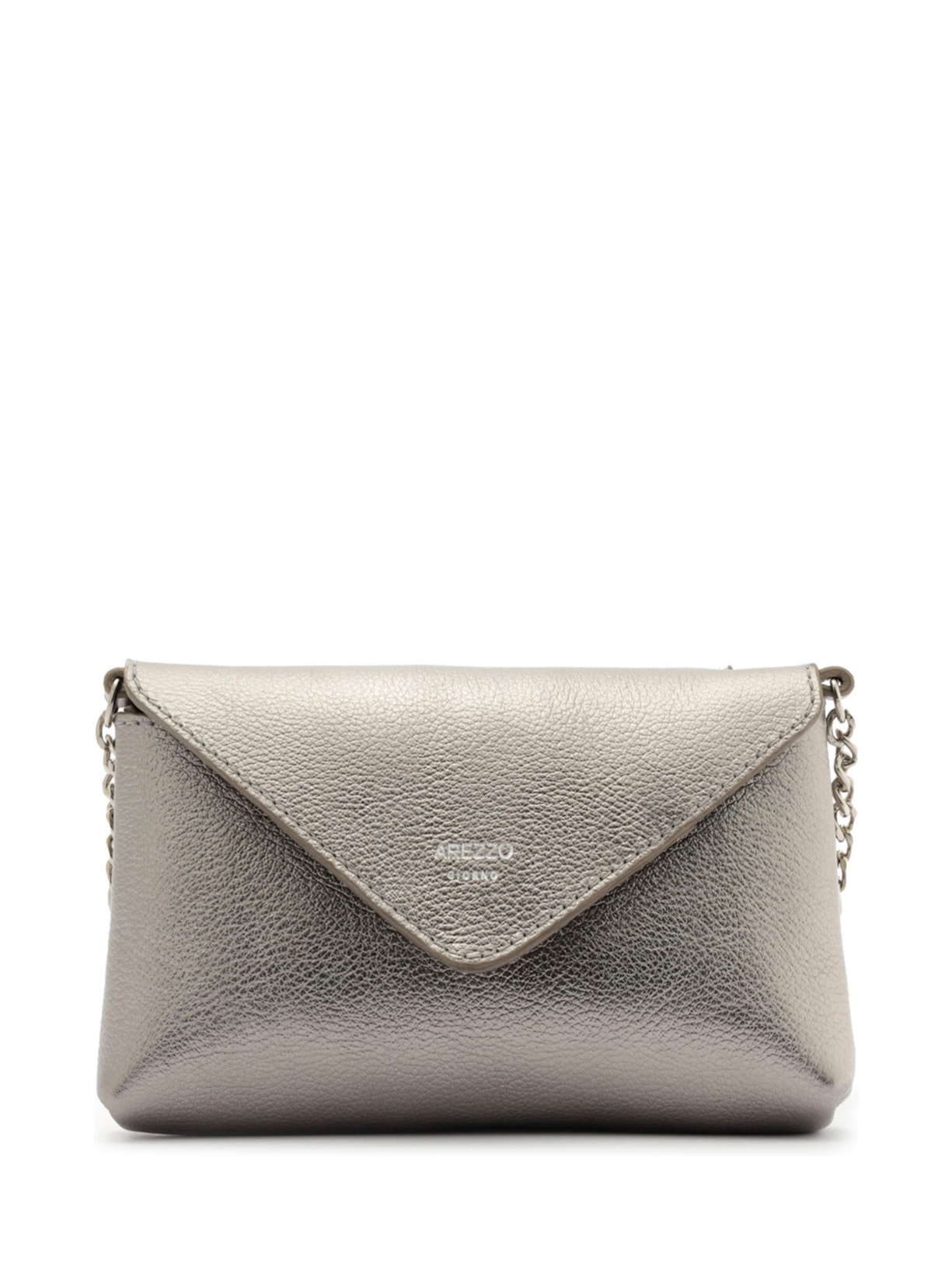 Bolsa Feminina Tiracolo Giorno Pequena Envelope - Prata
