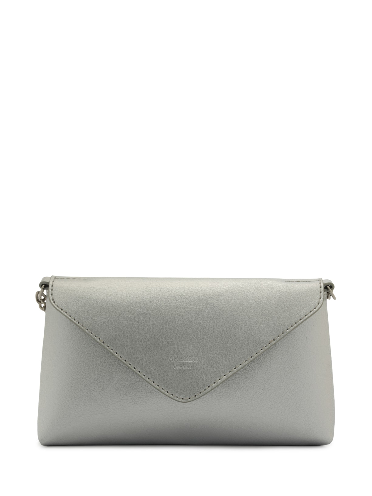Bolsa Feminina Tiracolo Giorno Pequena Envelope - Prateado