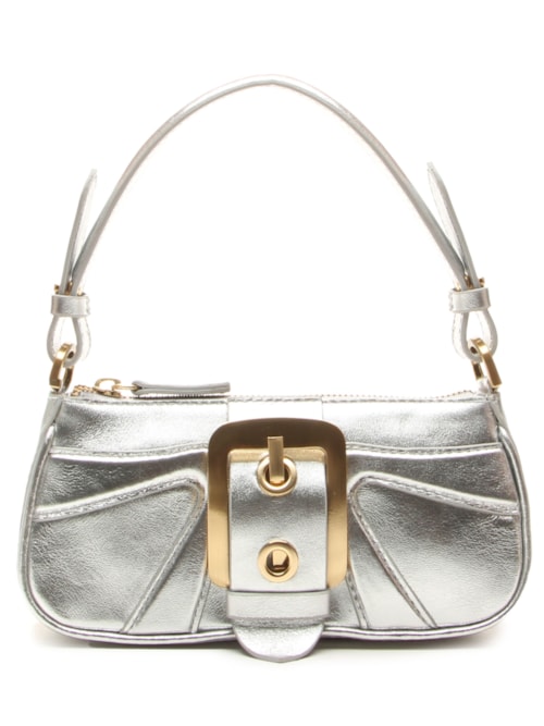 Bolsa Feminina Tiracolo Giulia Mini Pequena - Prateado